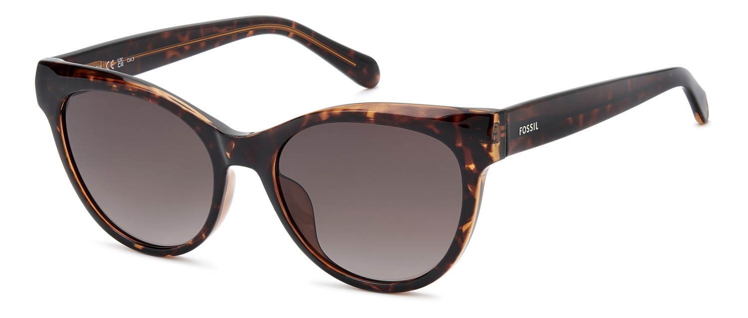Sunglasses Fossil Fos 3172/S 207755 086 HA color havana shape cat eye lenses brown shaded