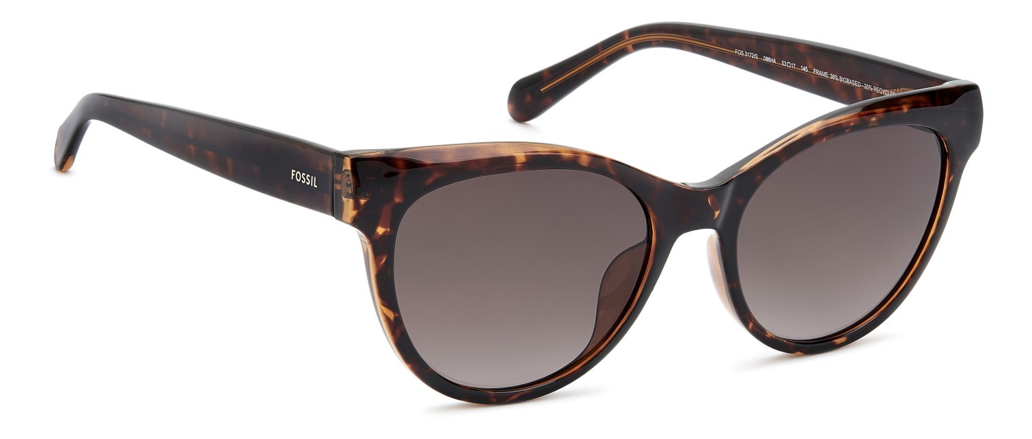 Sunglasses Fossil Fos 3172/S 207755 086 HA color havana shape cat eye lenses brown shaded