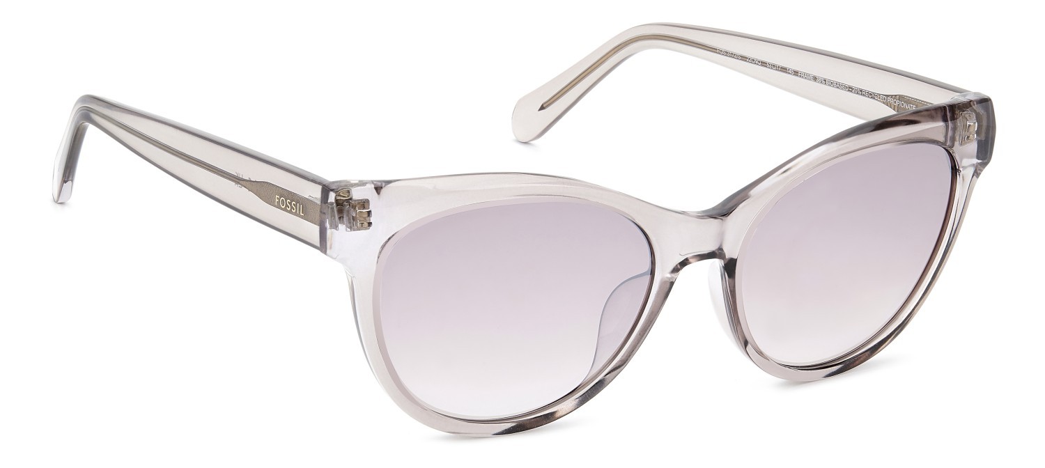 Sonnenbrillen Fossil Fos 3172/S 207755 22C NQ farbe crystal nude form cat-eye gläser brown sm silver