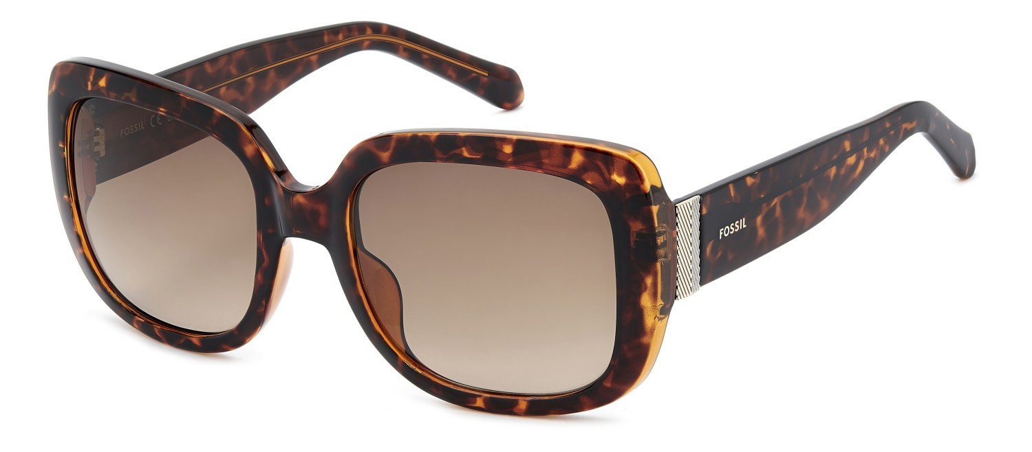Sunglasses Fossil Fos 2157/G 207757 086 HA color havana shape rectangle lenses brown shaded