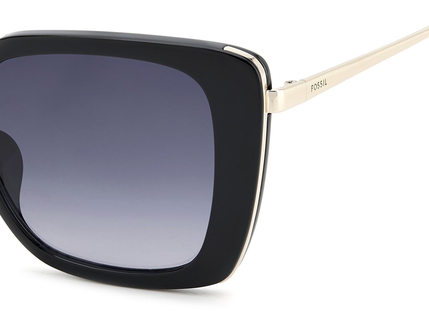 Sunglasses Fossil Fos 2152/G 207758 807 9O color black shape square lenses dark grey shaded