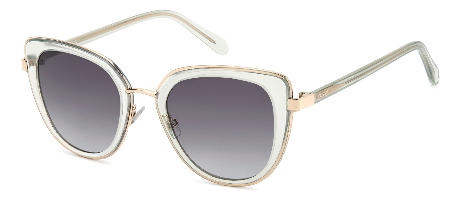 Sunglasses Fossil Fos 2158/G 207759 0OX IB color crystal green shape cat eye lenses grey green