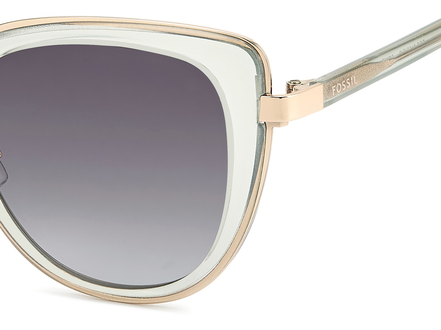 Sunglasses Fossil Fos 2158/G 207759 0OX IB color crystal green shape cat eye lenses grey green