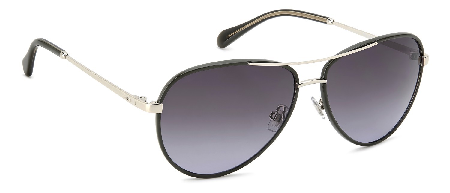 Sunglasses Fossil Fos 2153/G 207760 3Y5 9O color khaki shape aviator lenses dark grey shaded