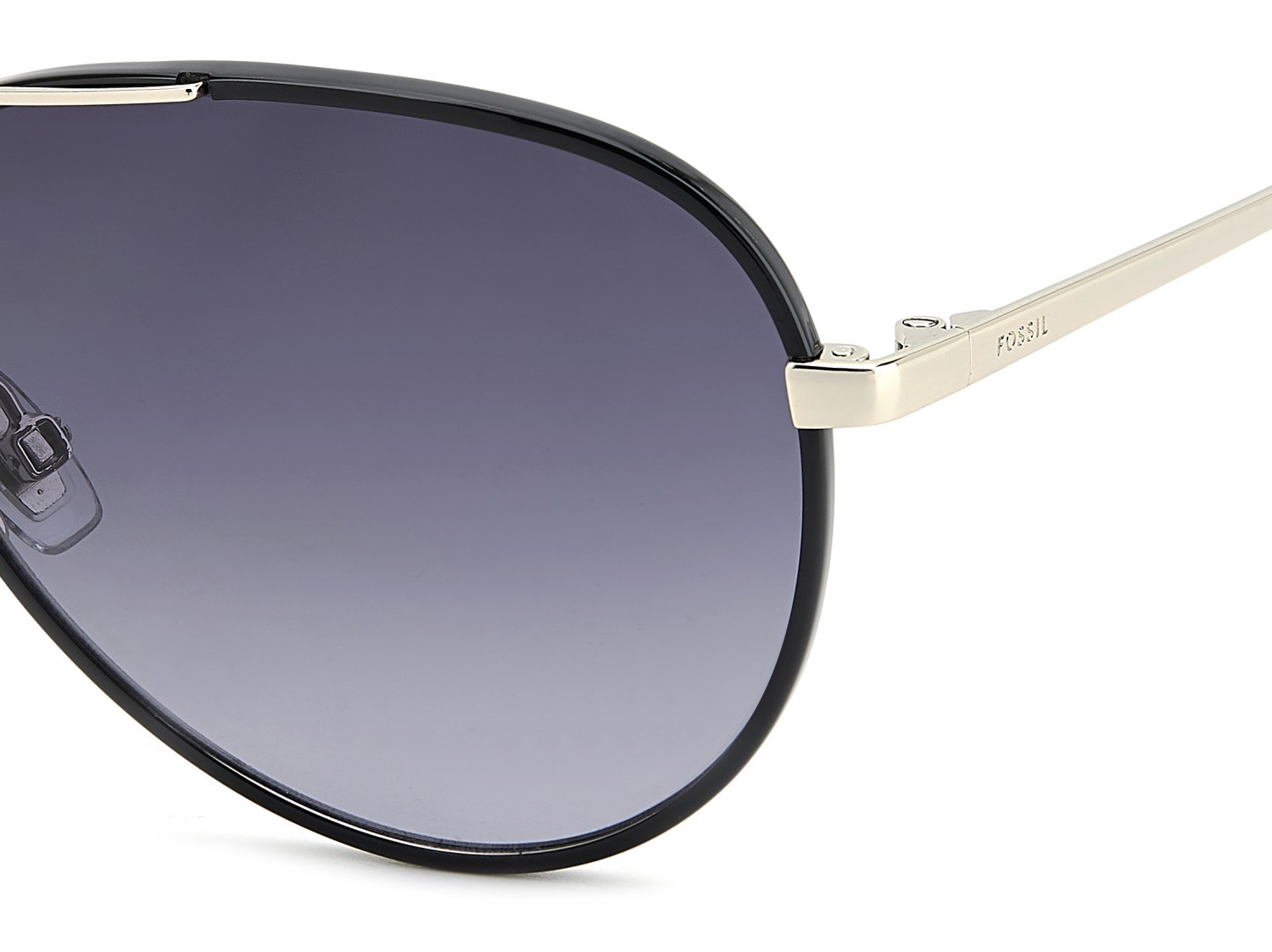 Sunglasses Fossil Fos 2153/G 207760 807 9O color black shape aviator lenses dark grey shaded