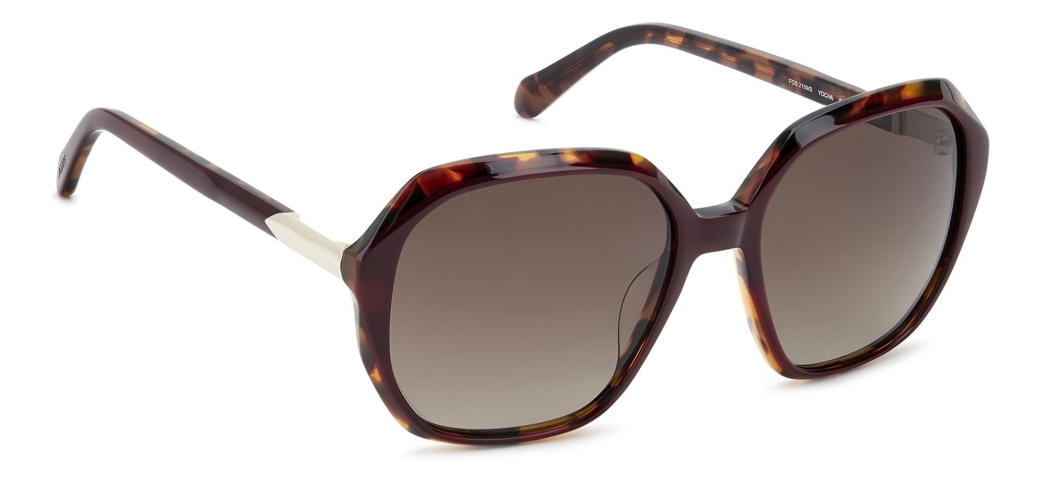 Sonnenbrillen Fossil Fos 2159/S 207761 YDC HA farbe burgundy havana form rechteckig gläser brown shaded