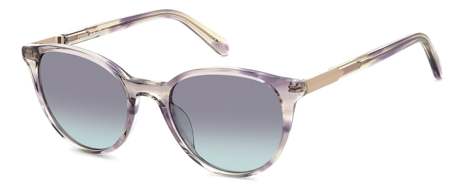 Sunglasses Fossil Fos 2154/S 207762 G3I IB color mauve shape round lenses grey green