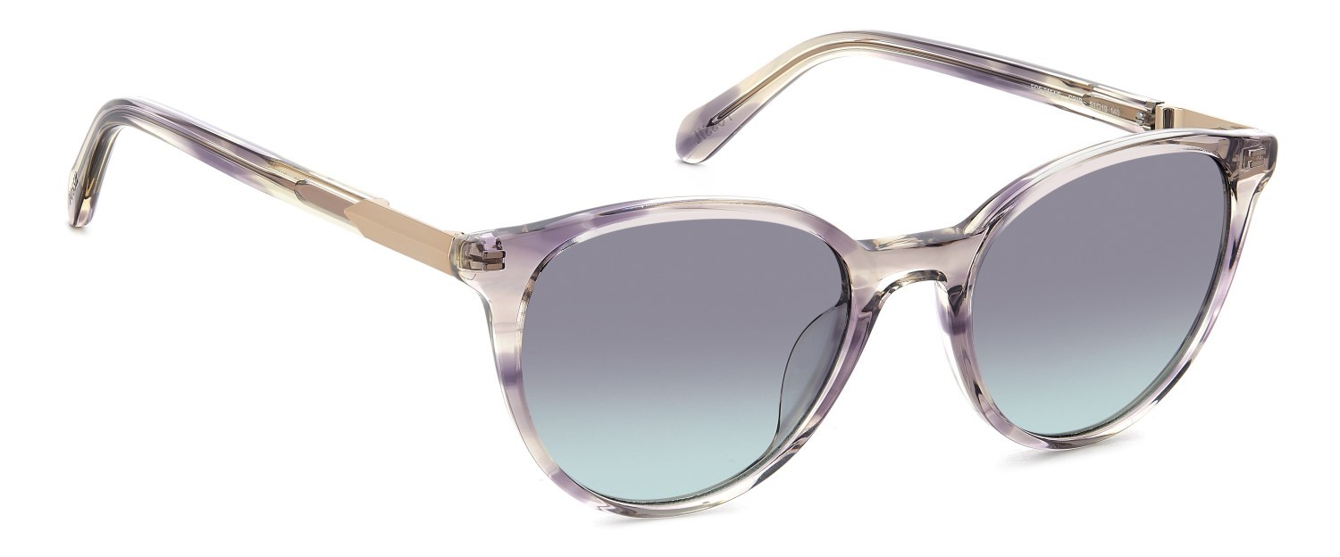 Sunglasses Fossil Fos 2154/S 207762 G3I IB color mauve shape round lenses grey green