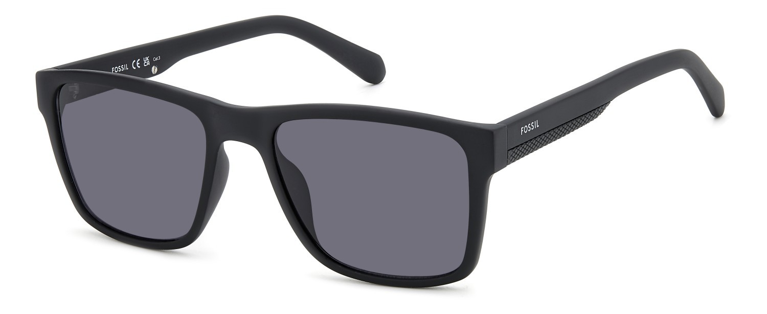 Sunglasses Fossil Fos 2155/G 207765 003 IR color matte black shape square lenses grey