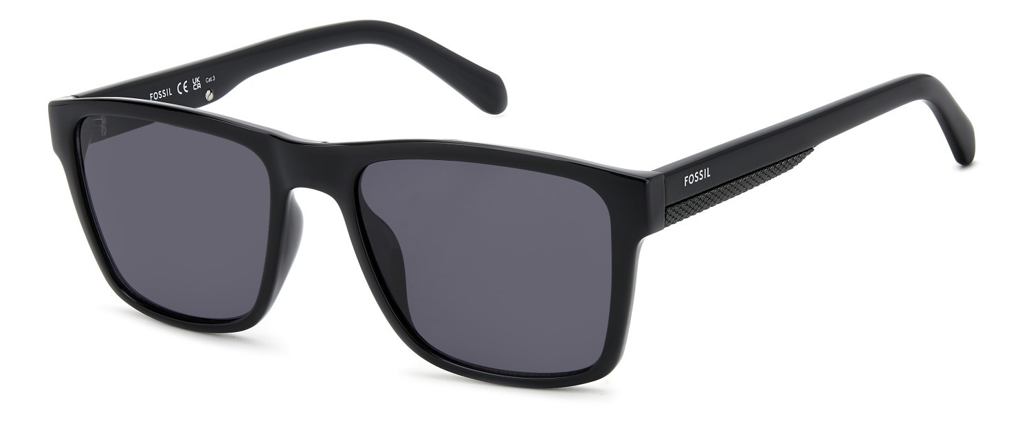 Sunglasses Fossil Fos 2155/G 207765 807 IR color black shape square lenses grey