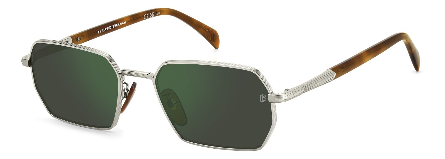 Sunglasses David Beckham Db 1174/S 207768 8JD MT color palladium havana shape rectangle lenses green mirror