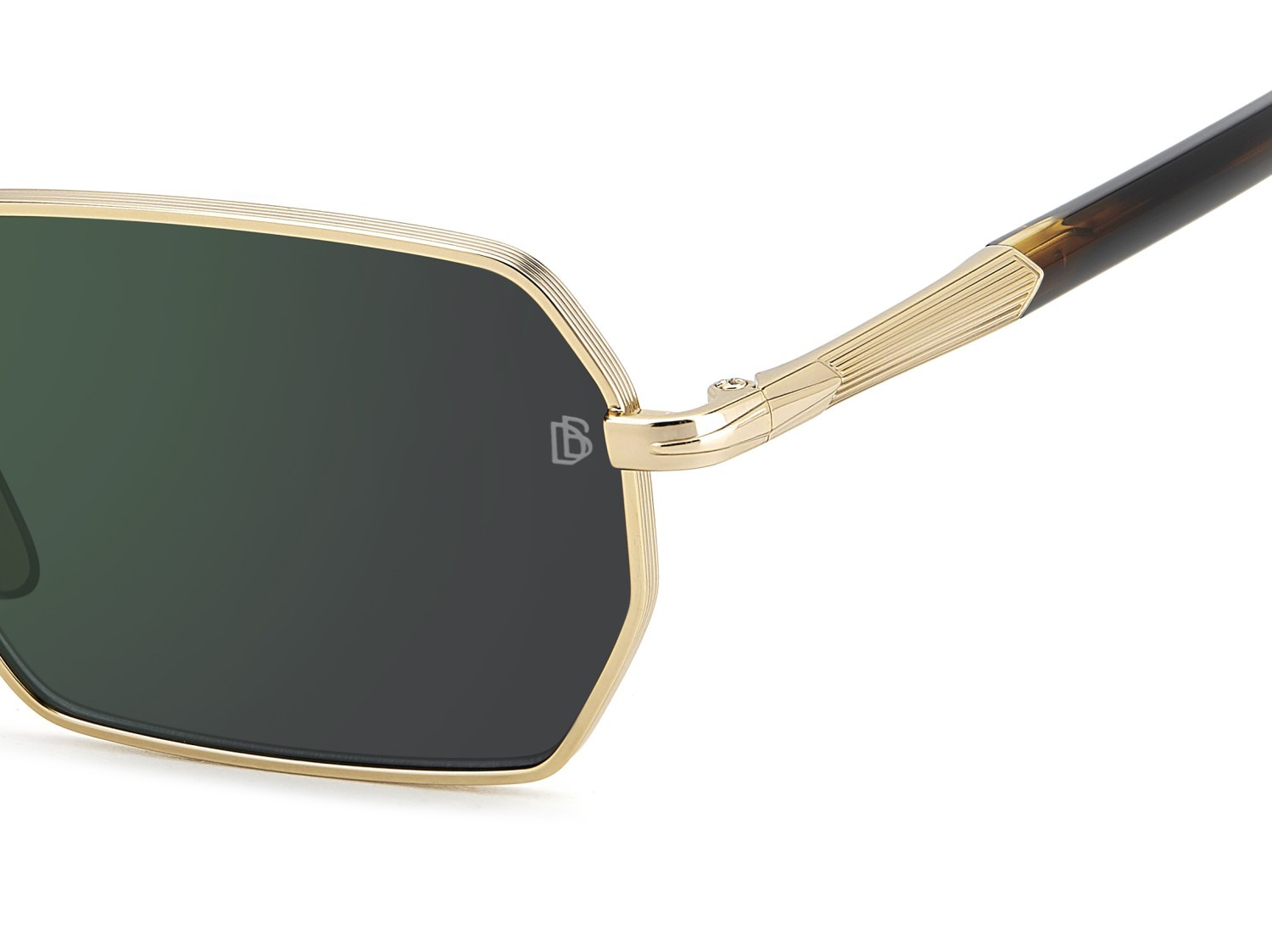 Sunglasses David Beckham Db 1174/S 207768 8SO MT color matte gold havana shape rectangle lenses green mirror