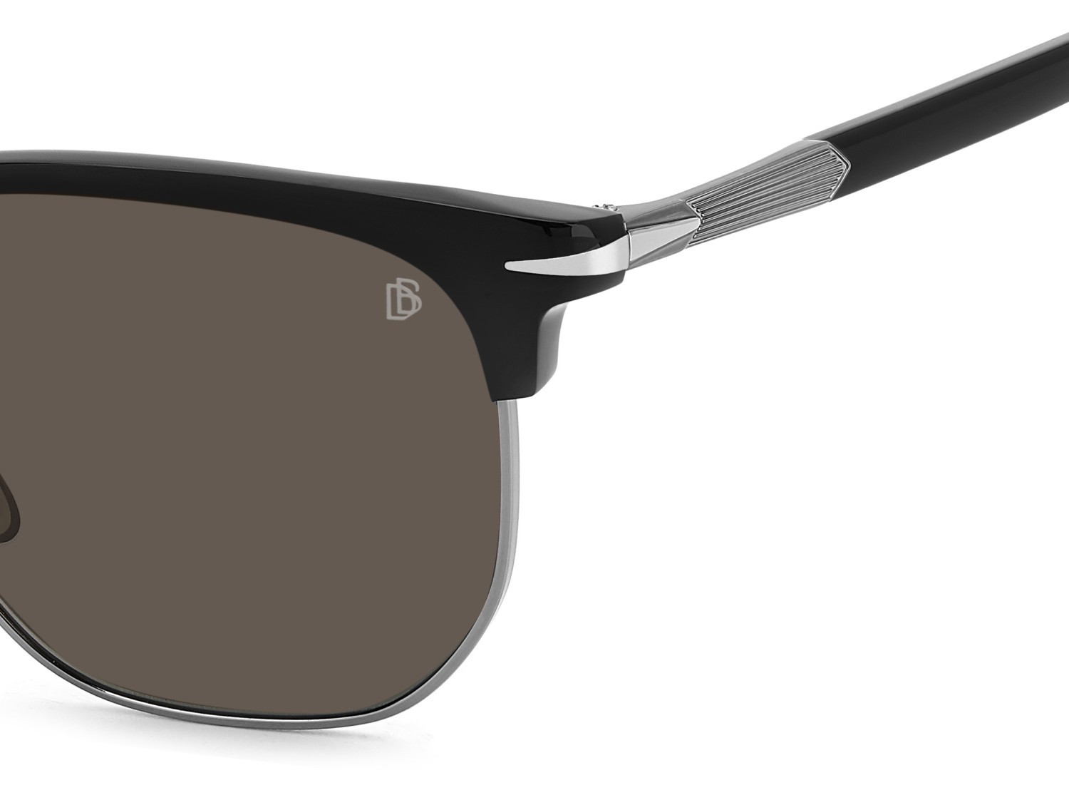 Sunglasses David Beckham Db 1176/G 207780 ANS IR color black dark ruthenium shape rectangle lenses grey