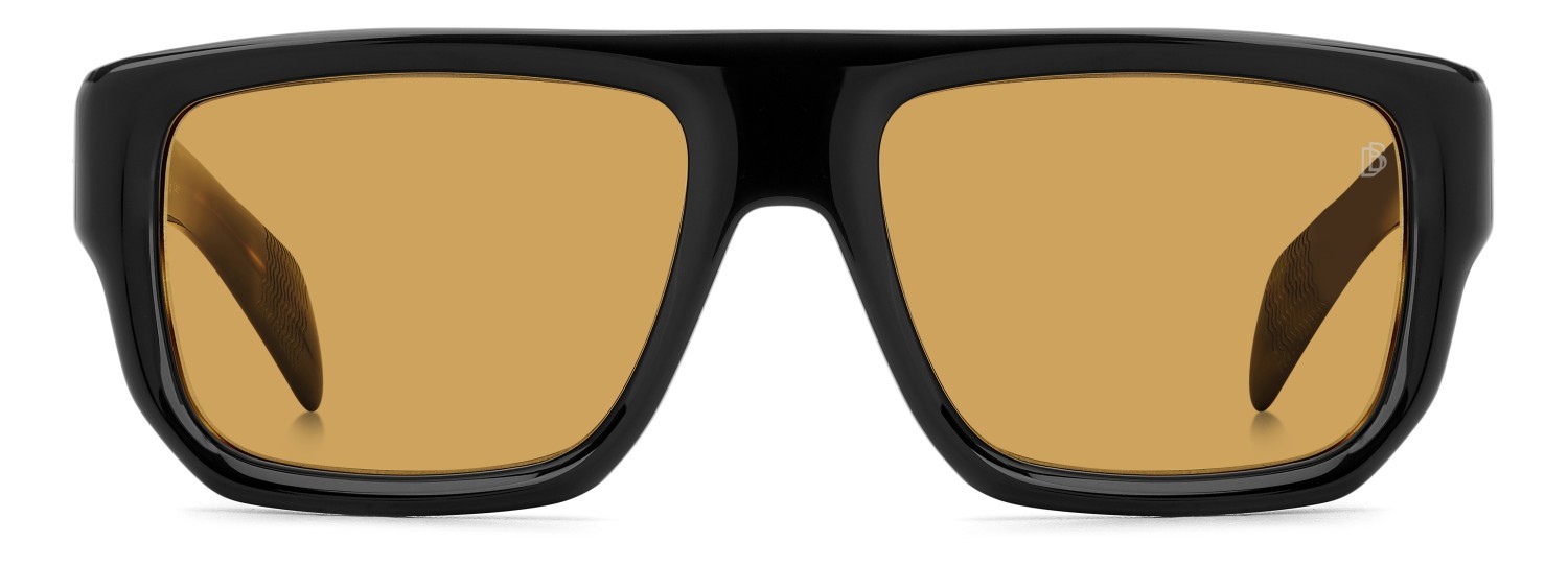 Sunglasses David Beckham Db 7132/S 207786 WR7 VS color black havana shape rectangle lenses orange hight contrast
