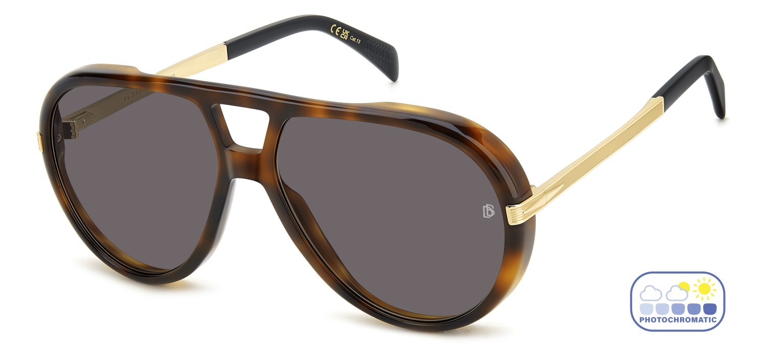 Sunglasses David Beckham Db 99/VOYAGER 207787 2IK 3O color havana gold shape aviator lenses nude photocromatic