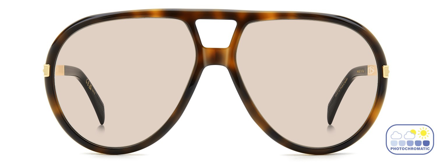 Sunglasses David Beckham Db 99/VOYAGER 207787 2IK 3O color havana gold shape aviator lenses nude photocromatic