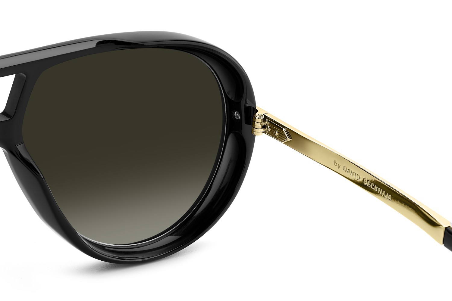 Sunglasses David Beckham Db 99/VOYAGER 207787 2M2 CS color black gold shape aviator lenses green shaded green mirror