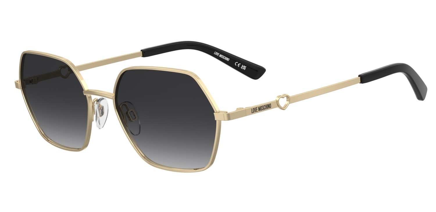 Sunglasses Moschino Love Mol084/S 207790 000 9O color rose gold shape square lenses dark grey shaded