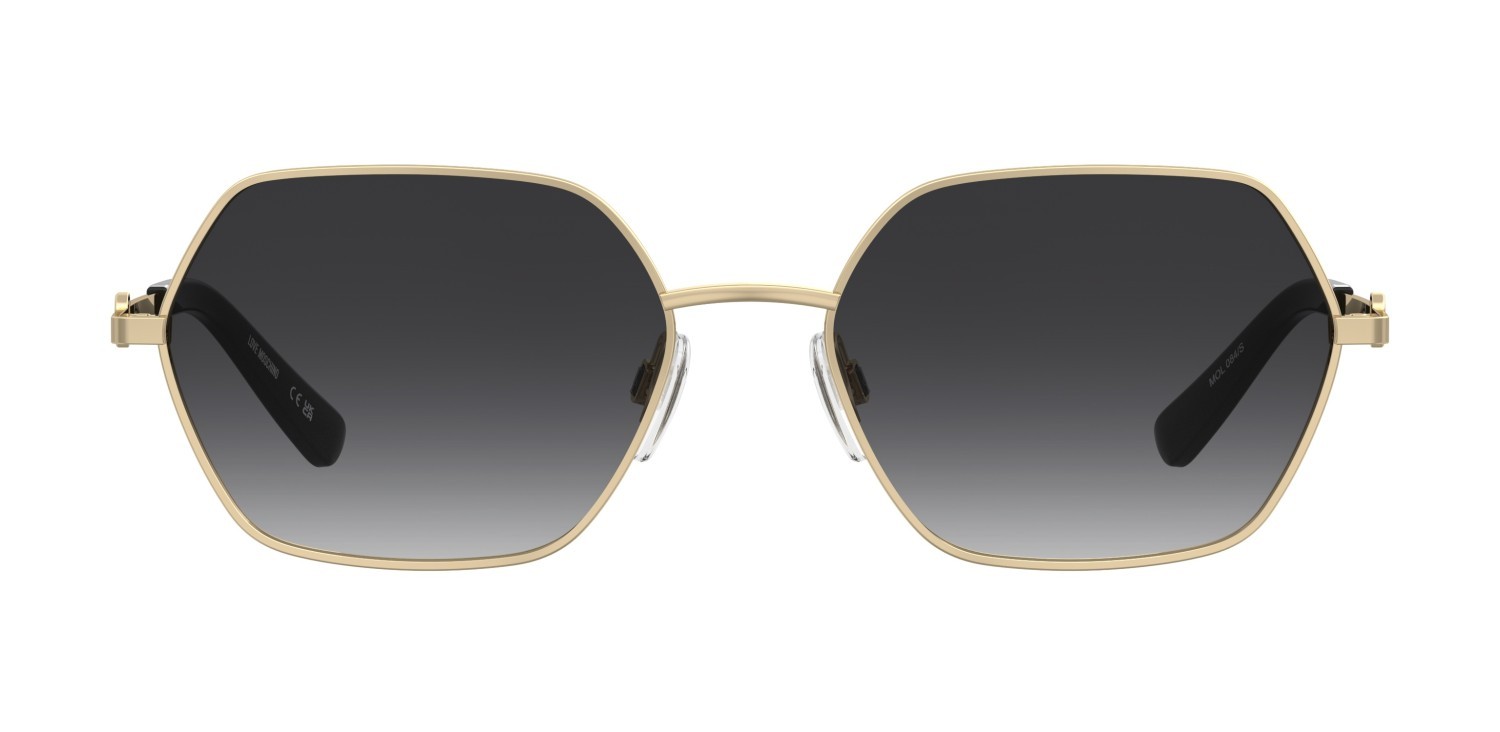 Sunglasses Moschino Love Mol084/S 207790 000 9O color rose gold shape square lenses dark grey shaded