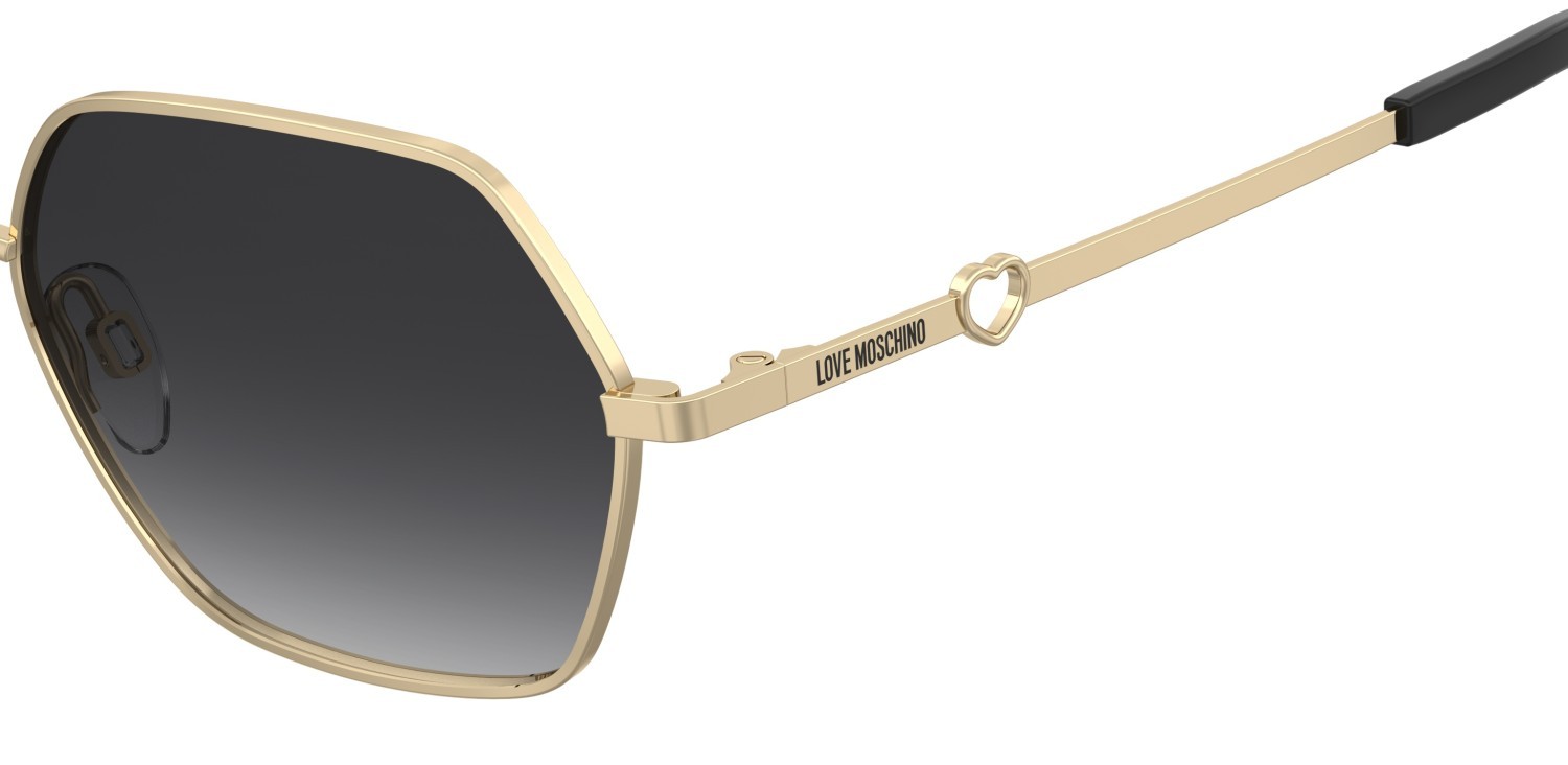Sunglasses Moschino Love Mol084/S 207790 000 9O color rose gold shape square lenses dark grey shaded
