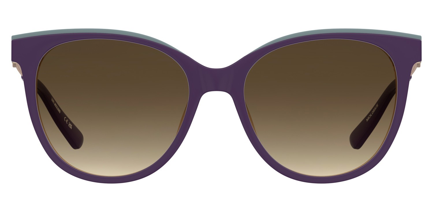 Sonnenbrillen Moschino Love Mol085/S 207791 6WY DG farbe violet multic form quadratisch gläser grey doubleshade
