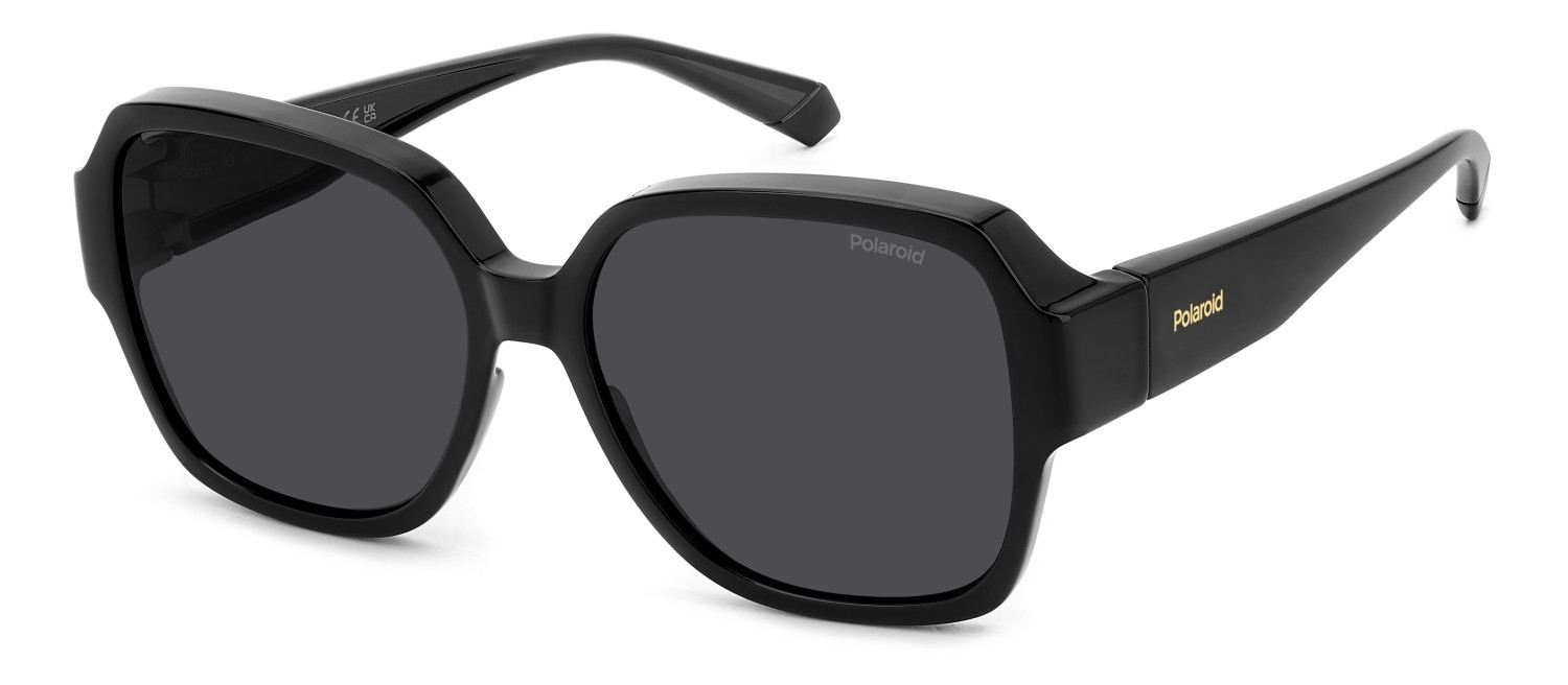 Sunglasses Polaroid Pld 9021/S 207817 807 M9 color black shape square lenses grey polarized