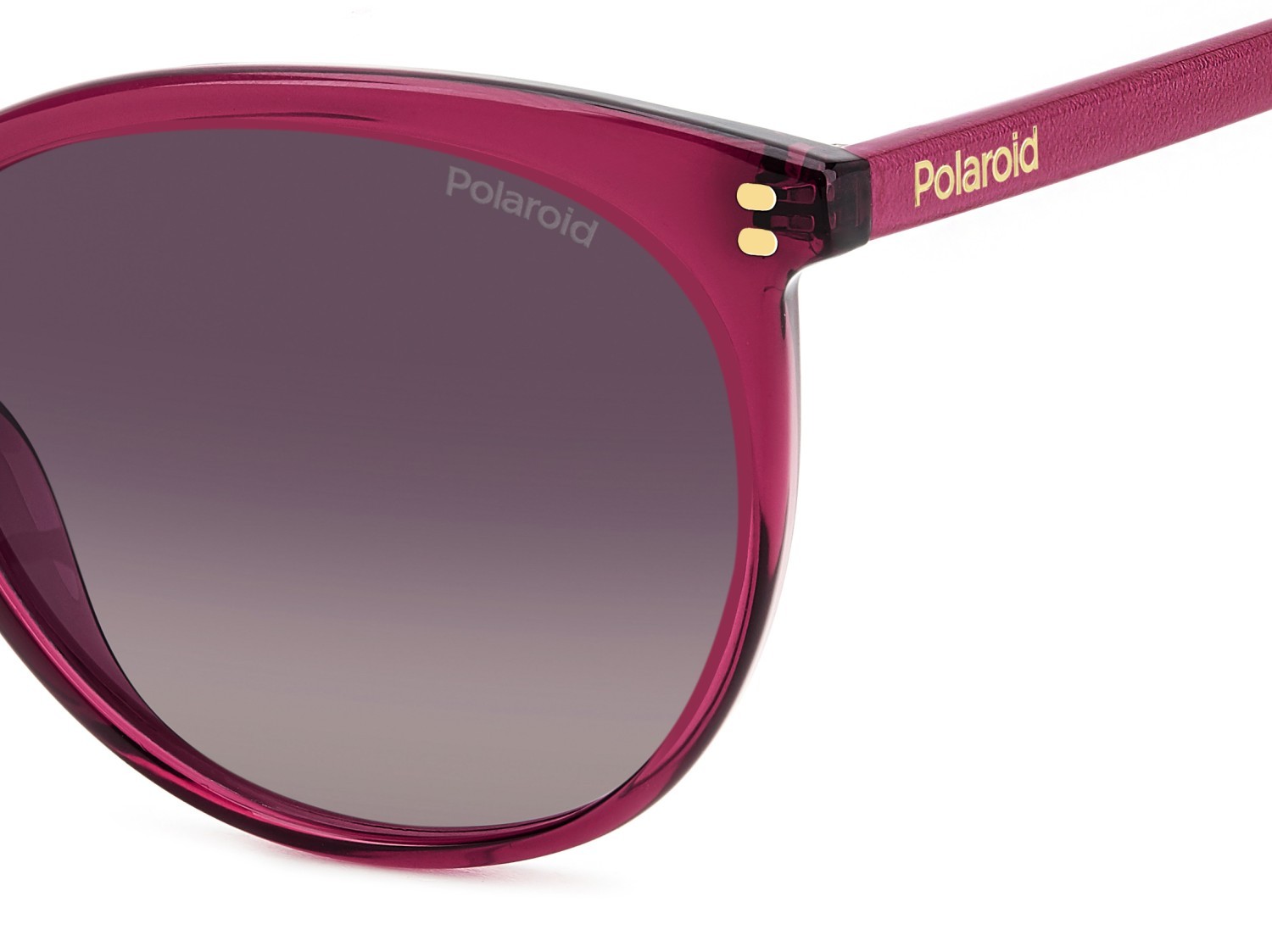 Sunglasses Polaroid Pld 6231/S 207830 QHO JR color cyclamen shape cat eye lenses burgundy shaded polarized
