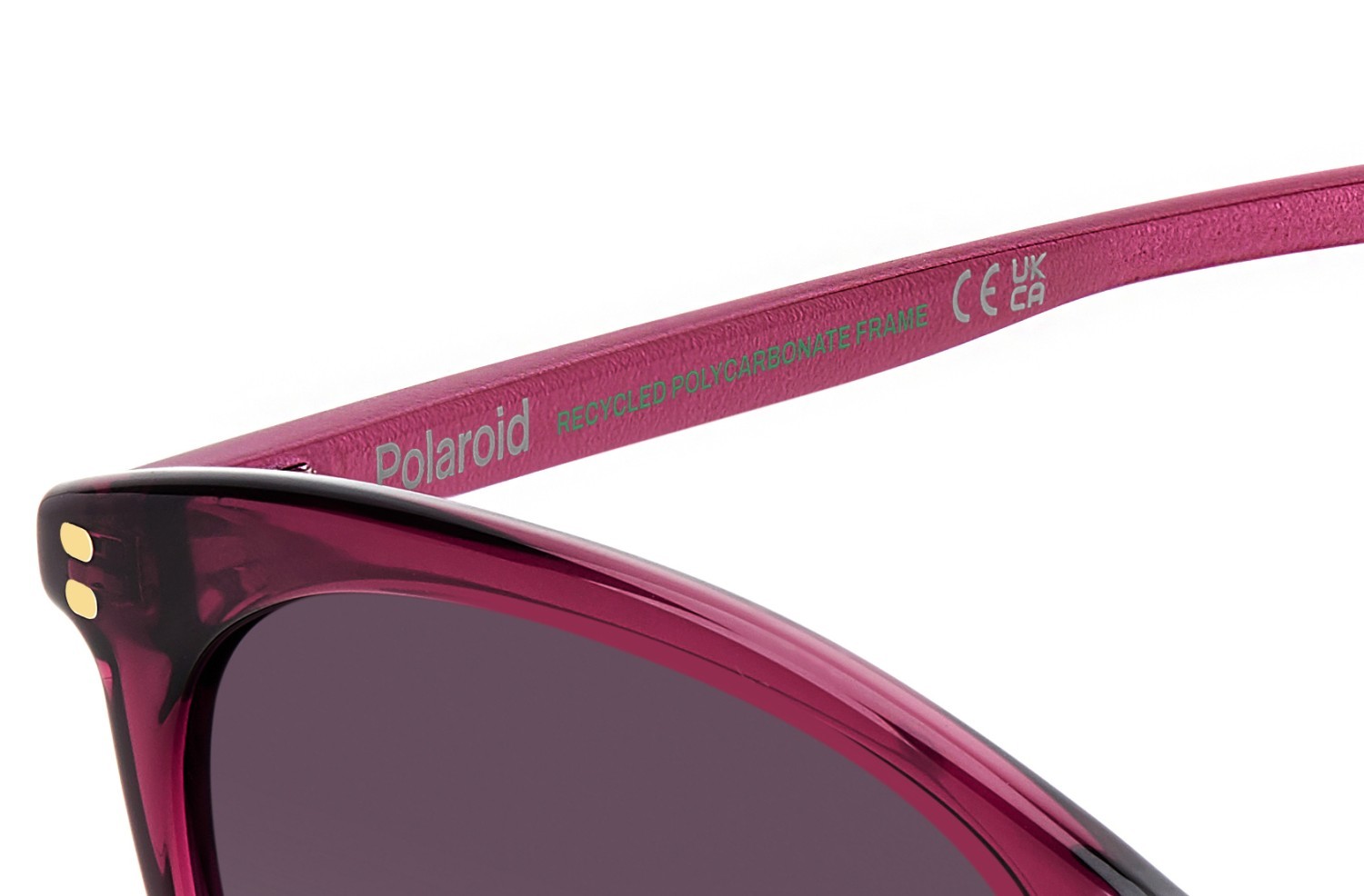 Sunglasses Polaroid Pld 6231/S 207830 QHO JR color cyclamen shape cat eye lenses burgundy shaded polarized