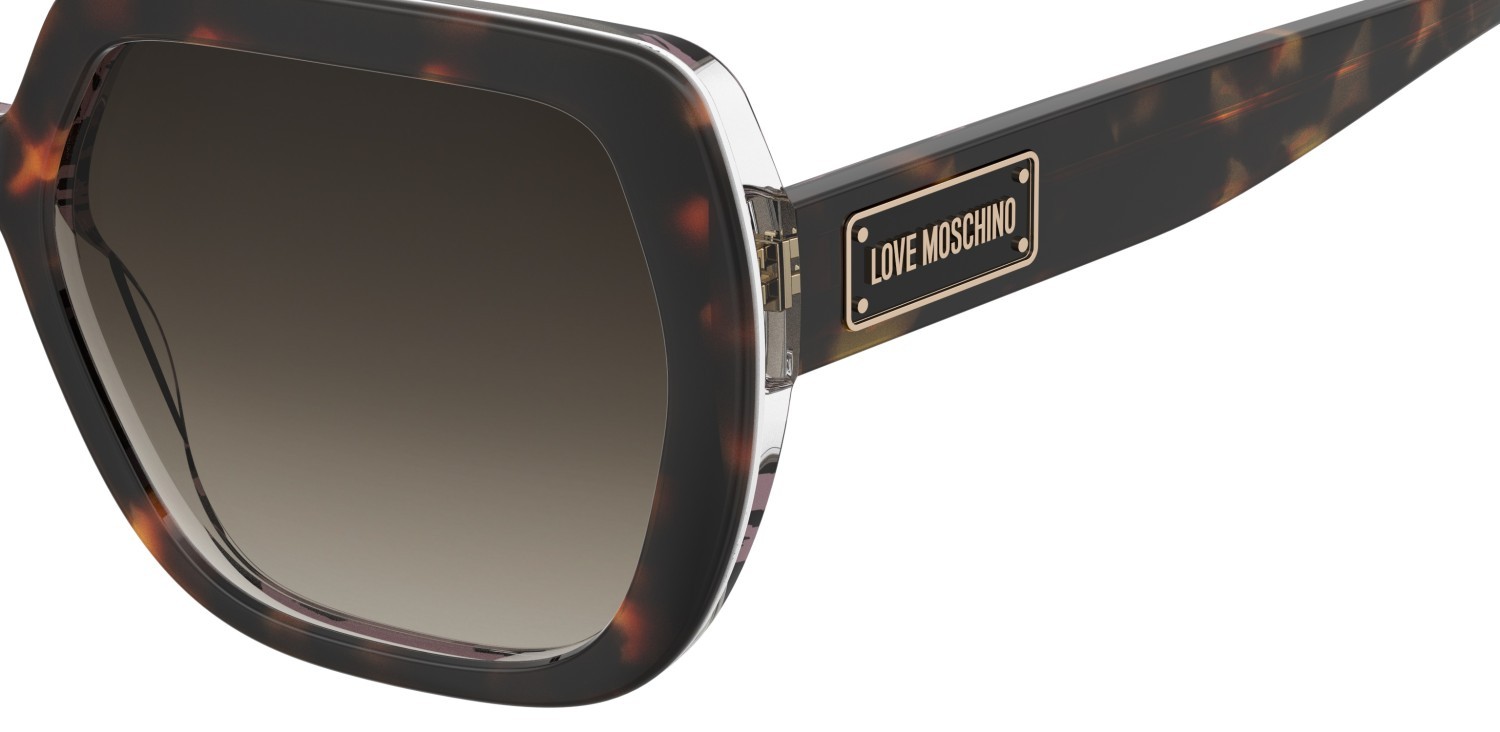 Sunglasses Moschino Love Mol082/S 207834 MAP HA color havana patttrn pink shape square lenses brown shaded