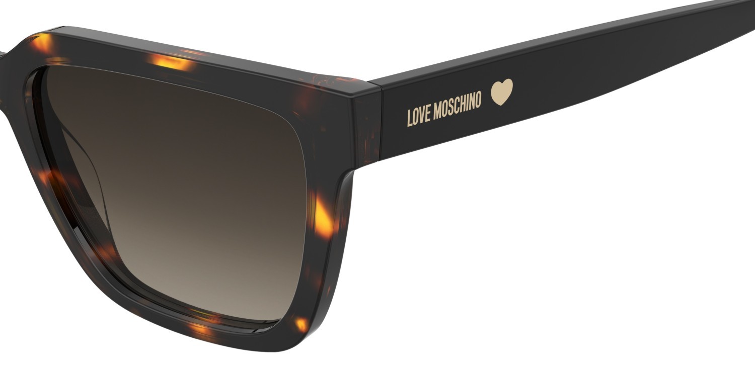 Sunglasses Moschino Love Mol087/S 207835 086 HA color havana shape rectangle lenses brown shaded