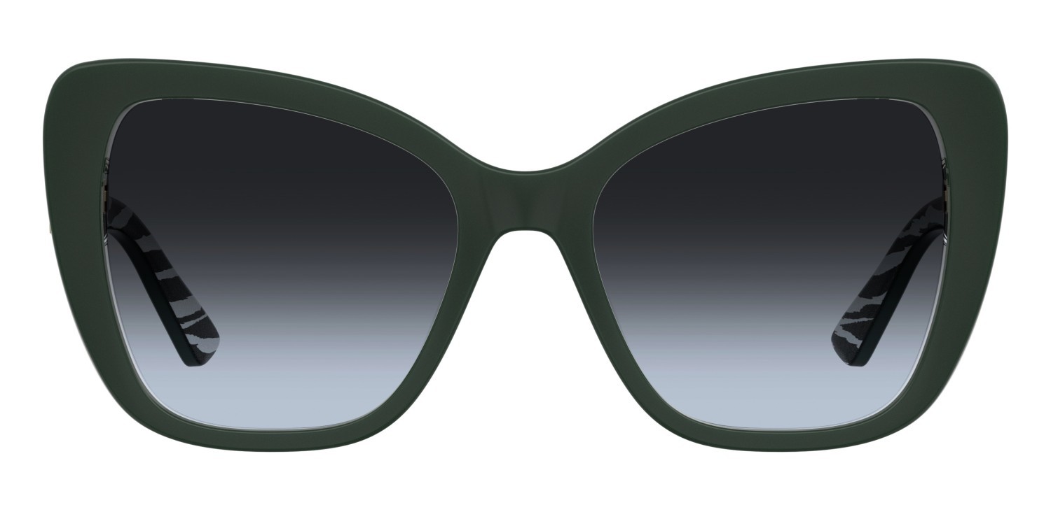 Sonnenbrillen Moschino Love Mol083/S 207837 RGK 9O farbe grey pattern green form rechteckig gläser dark grey shaded