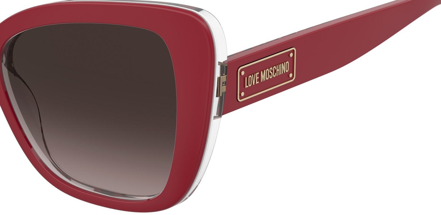 Sonnenbrillen Moschino Love Mol083/S 207837 SSC HA farbe red pattern red form rechteckig gläser brown shaded