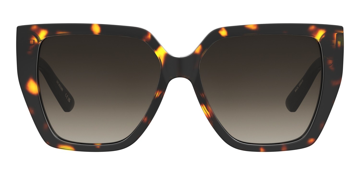 Sunglasses Moschino Love Mol088/S 207838 086 HA color havana shape rectangle lenses brown shaded