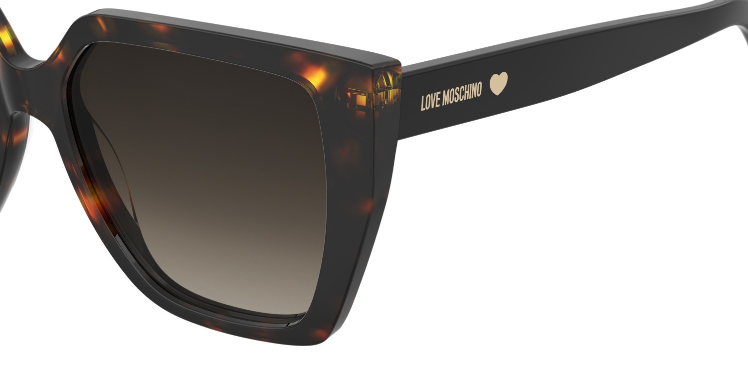 Sunglasses Moschino Love Mol088/S 207838 086 HA color havana shape rectangle lenses brown shaded