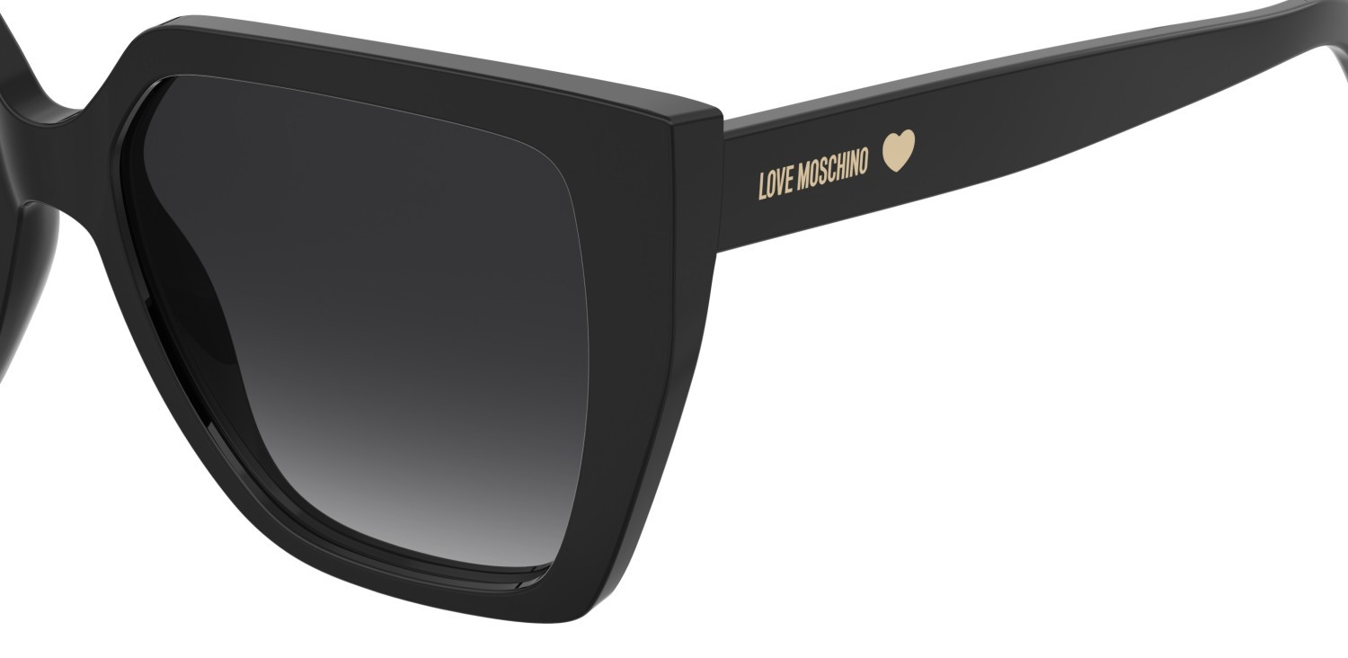 Sunglasses Moschino Love Mol088/S 207838 807 9O color black shape rectangle lenses dark grey shaded