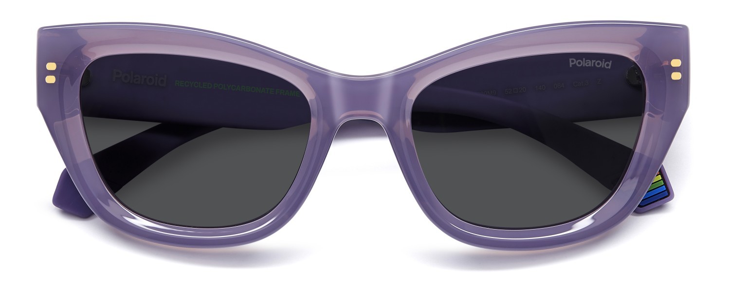 Sunglasses Polaroid Pld 6237/S 207839 789 M9 color lilac shape cat eye lenses grey polarized