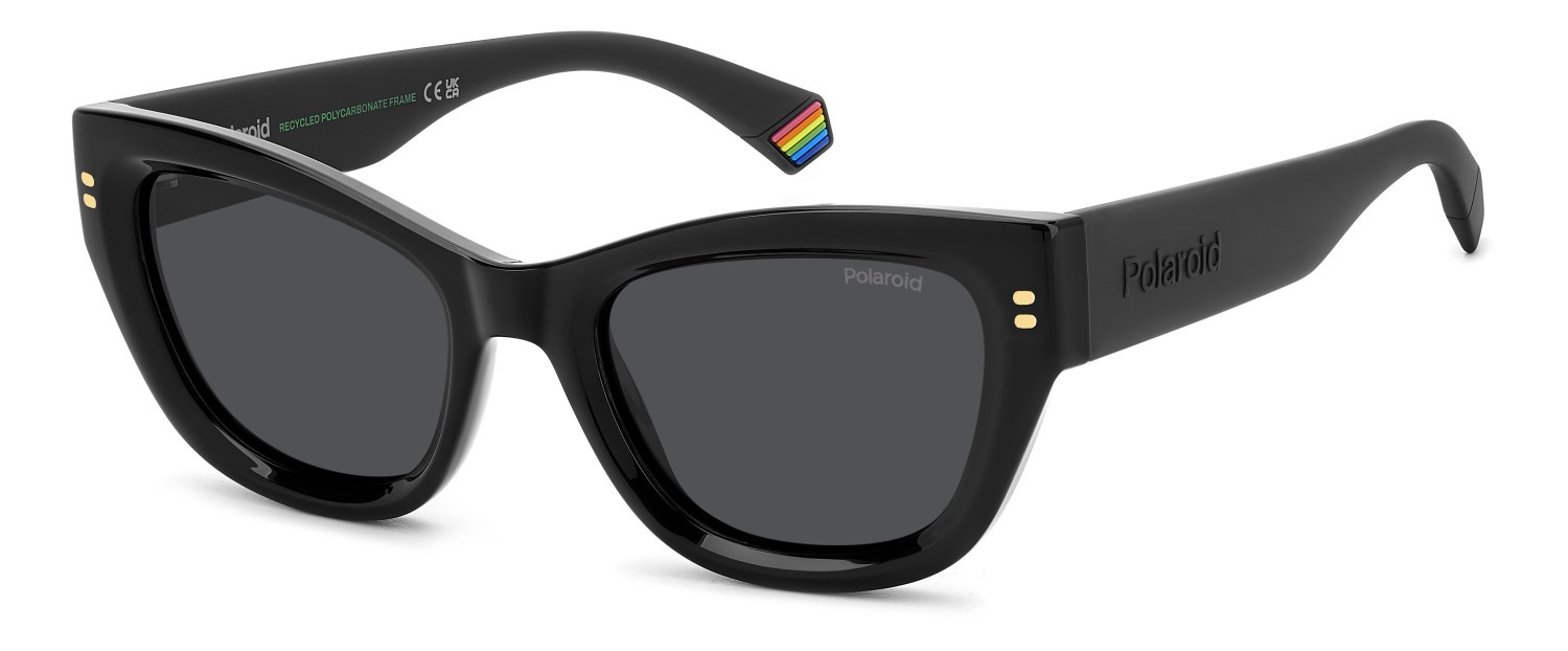 Sunglasses Polaroid Pld 6237/S 207839 807 M9 color black shape cat eye lenses grey polarized