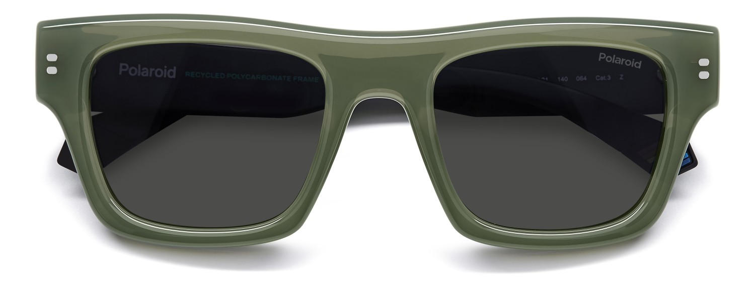 Sunglasses Polaroid Pld 6238/S 207840 1ED M9 color green shape rectangle lenses grey polarized