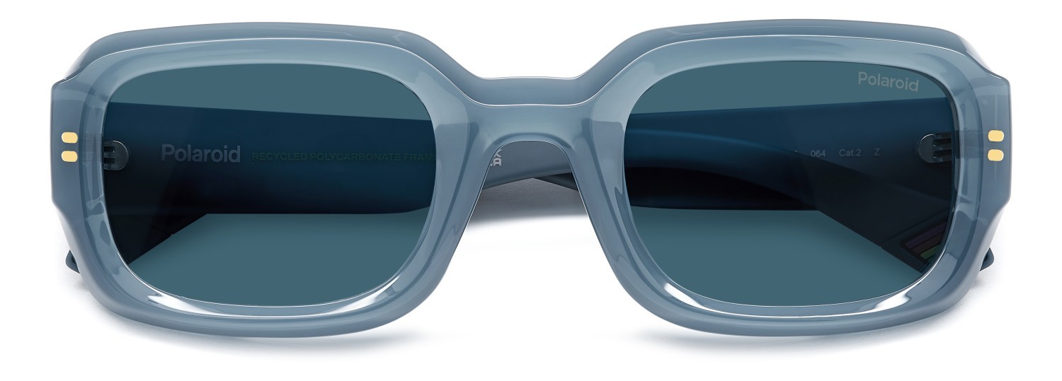 Sunglasses Polaroid Pld 6239/S 207841 MVU C3 color azure shape rectangle lenses blue polarized