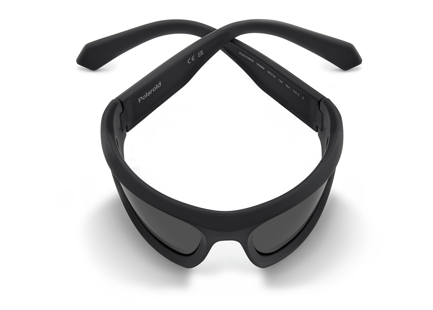 Sunglasses Polaroid Pld 2165/S 207842 003 M9 color matte black shape rectangle lenses grey polarized