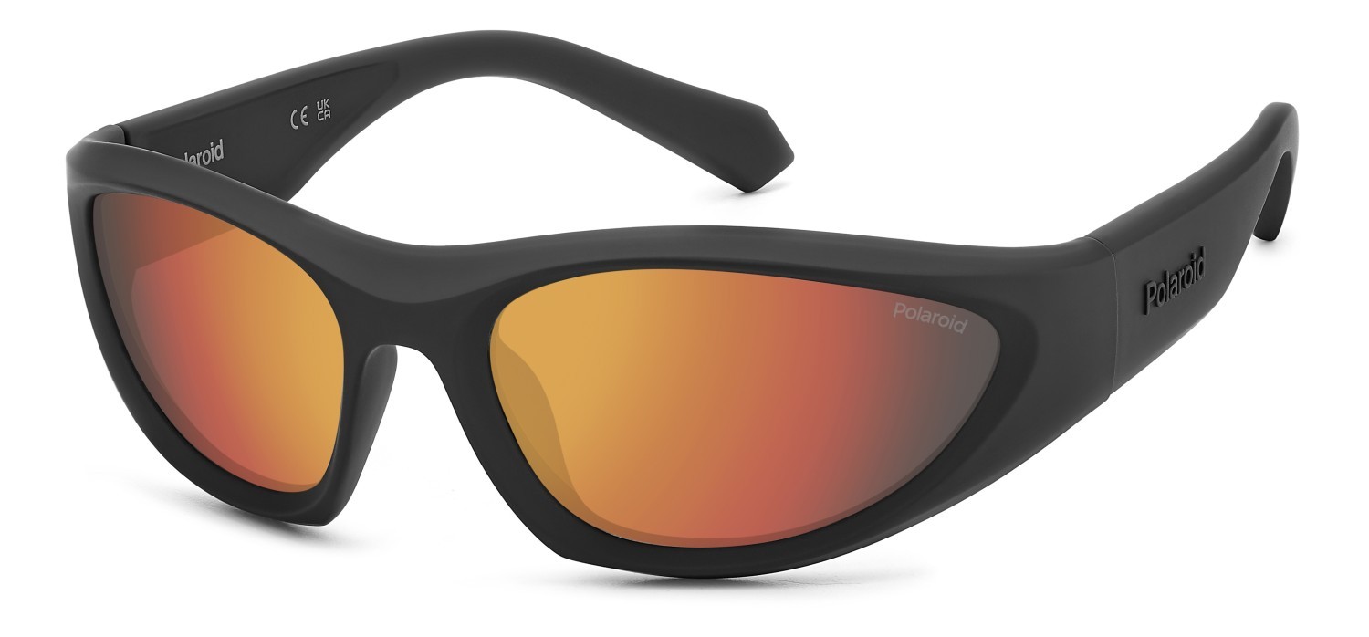 Sunglasses Polaroid Pld 2165/S 207842 BLX OZ color matte black red shape rectangle lenses red multilayer polarized