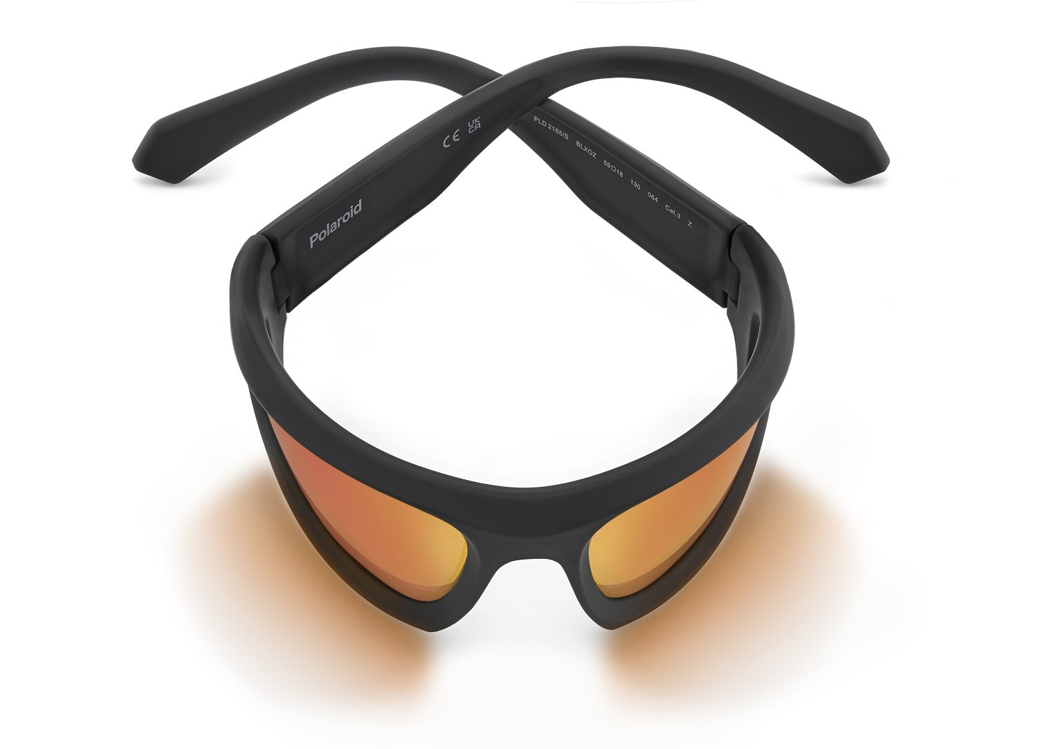 Sunglasses Polaroid Pld 2165/S 207842 BLX OZ color matte black red shape rectangle lenses red multilayer polarized