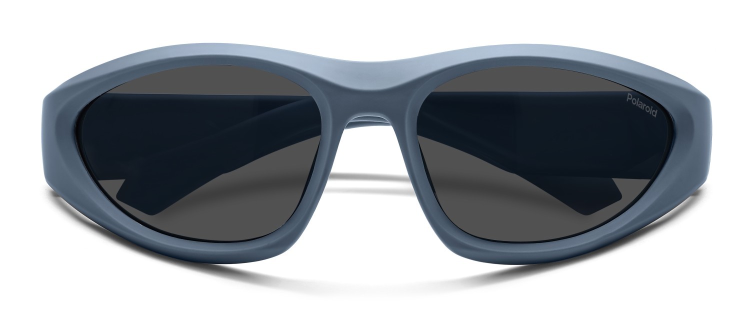 Sunglasses Polaroid Pld 2165/S 207842 FLL M9 color matte blue shape rectangle lenses grey polarized