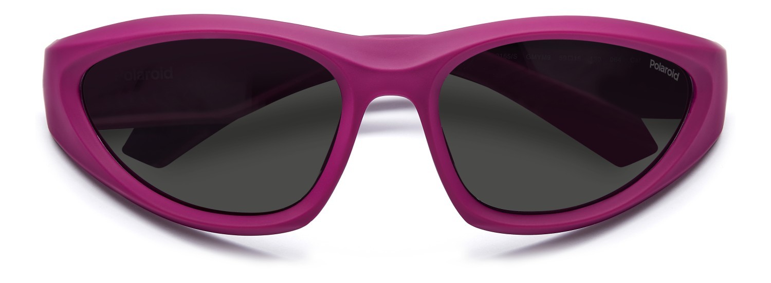 Sonnenbrillen Polaroid Pld 2165/S 207842 GMY M9 farbe matte fuchsia form rechteckig gläser grey polarized