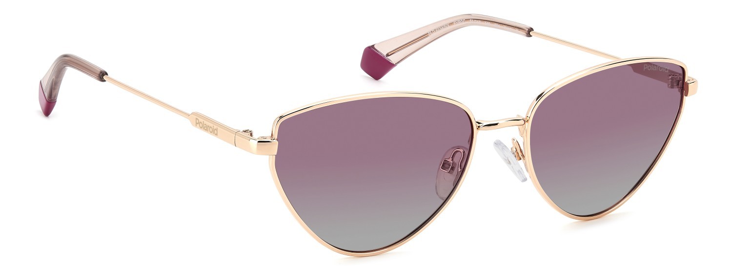 Sunglasses Polaroid Pld 6234/S 207845 EYR GC color gold pink shape cat eye lenses red shaded polarized