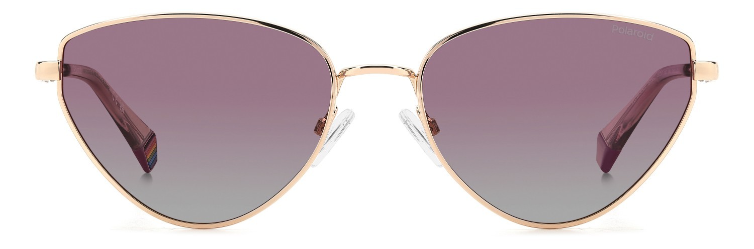 Sunglasses Polaroid Pld 6234/S 207845 EYR GC color gold pink shape cat eye lenses red shaded polarized