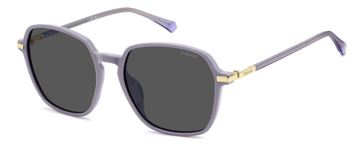 Sunglasses Polaroid Pld 4188/G 207847 789 M9 color lilac shape square lenses grey polarized