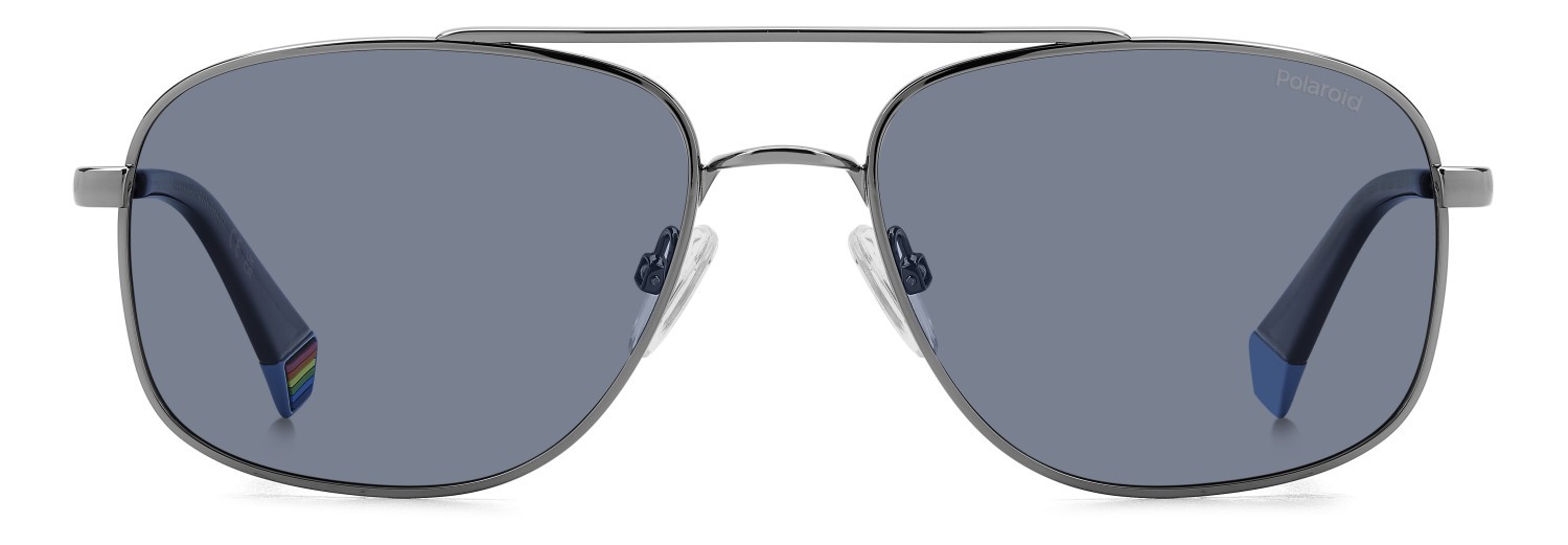 Sunglasses Polaroid Pld 6235/S 207848 V84 C3 color ruthenium blue shape rectangle lenses blue polarized