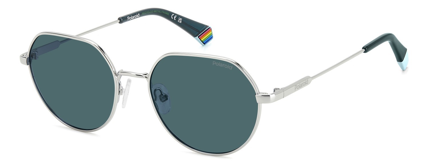 Sunglasses Polaroid Pld 6236/S 207849 DOH C3 color palladium blue shape round lenses blue polarized
