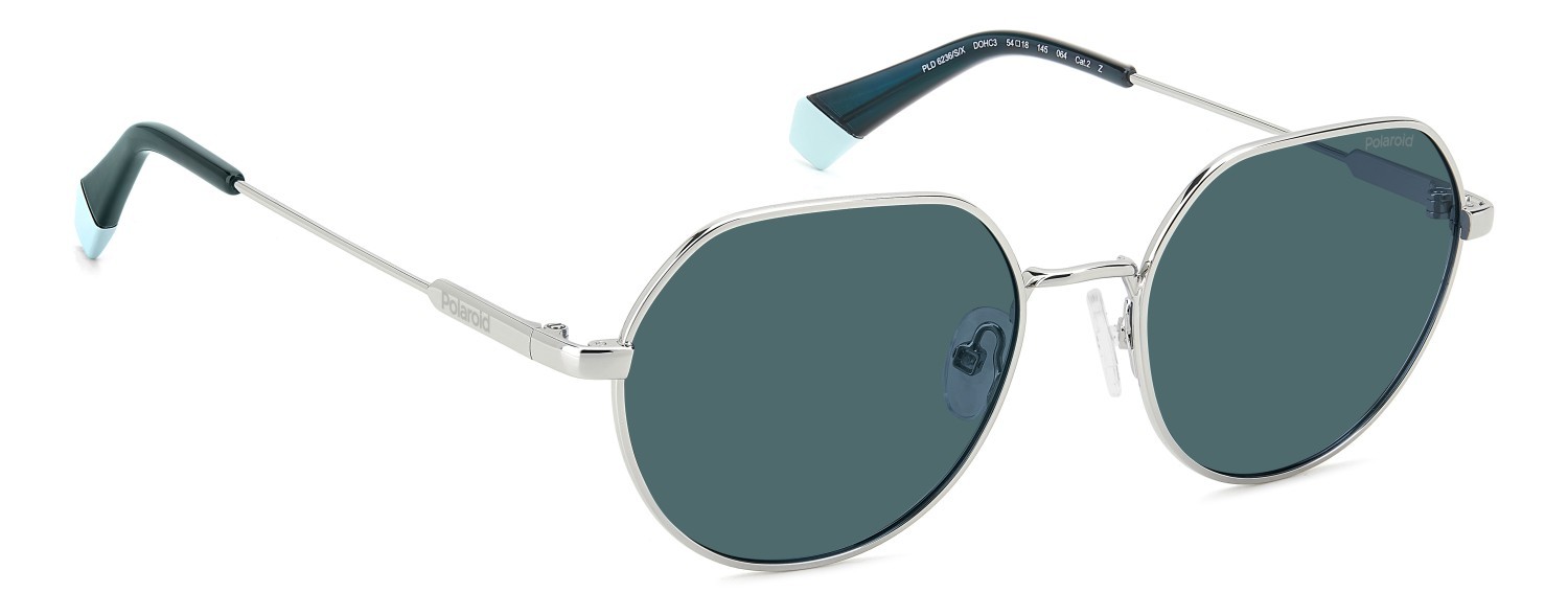 Sunglasses Polaroid Pld 6236/S 207849 DOH C3 color palladium blue shape round lenses blue polarized